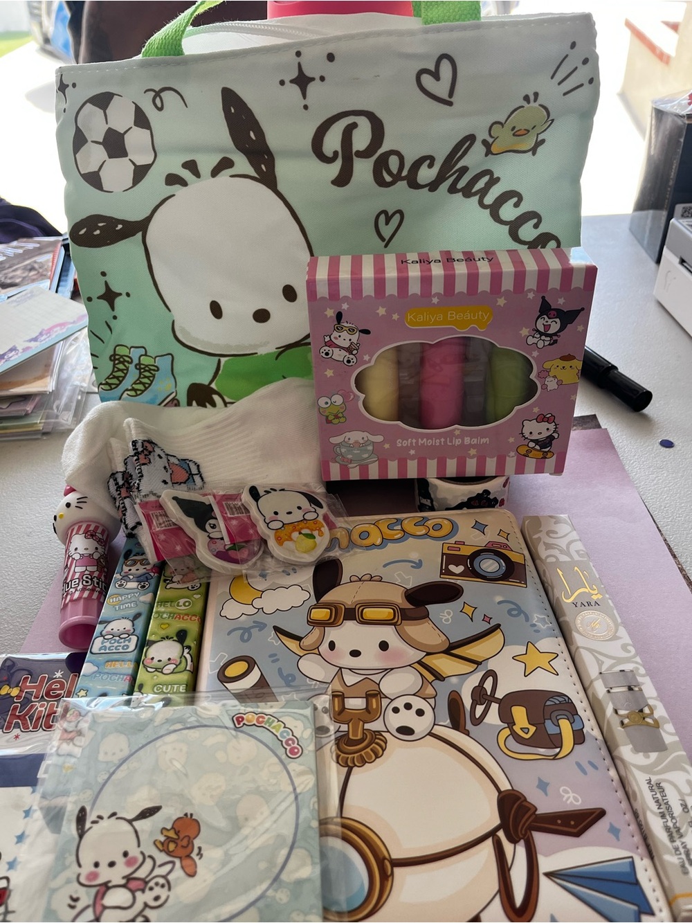 Kids Tote Bag & Stationery Set - Mint